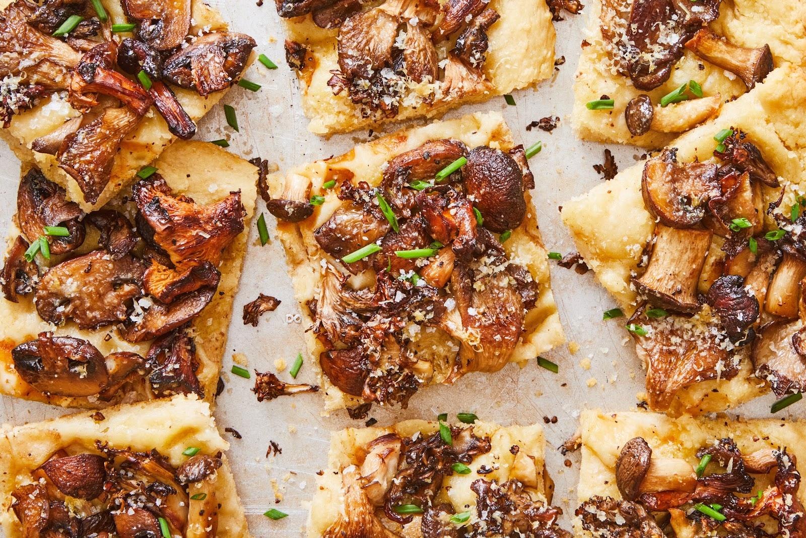 Crispy Mushroom Focaccia