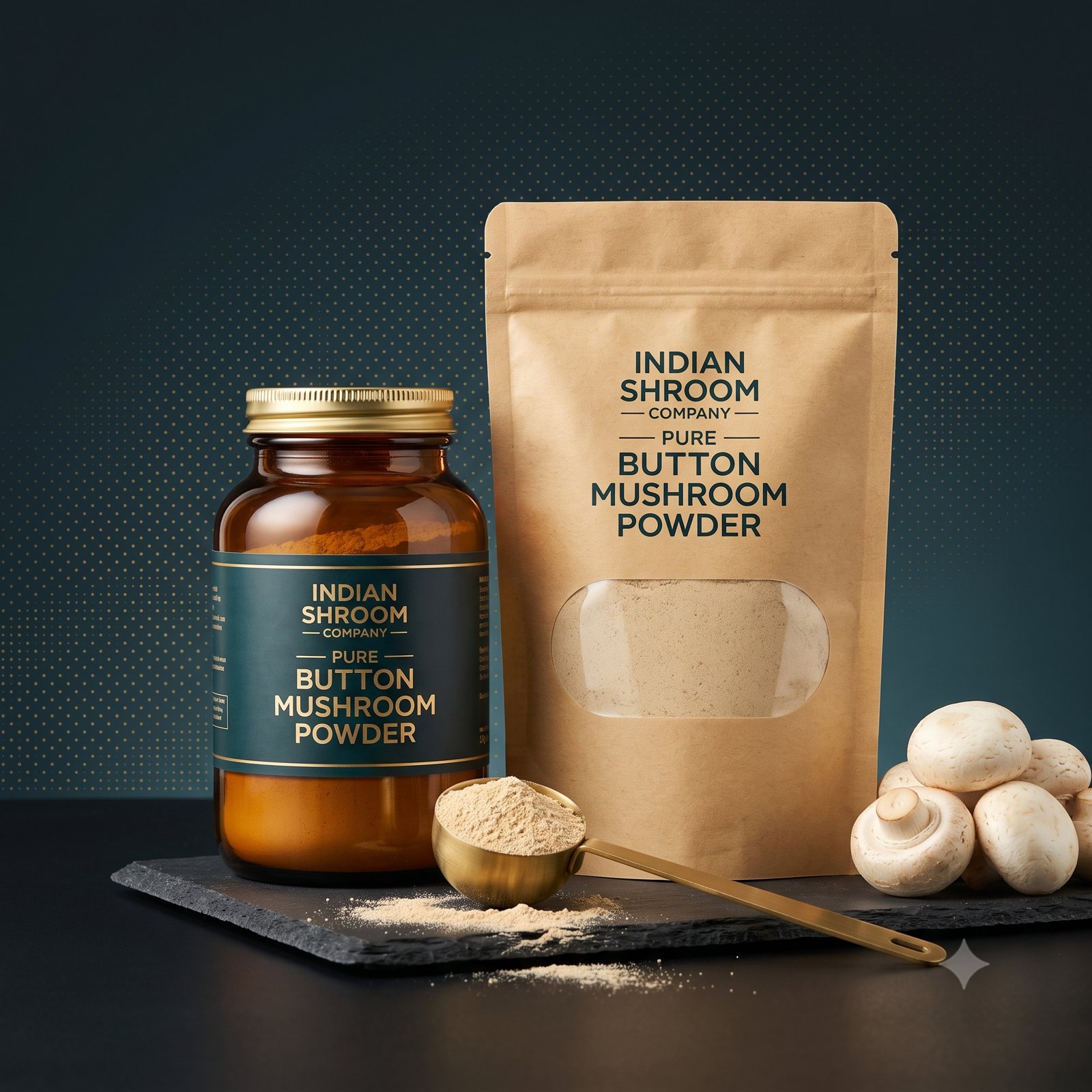 Button mushroom powder