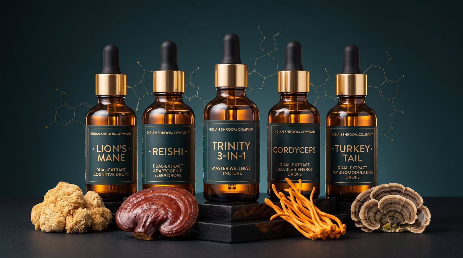 Liquid extract drops range