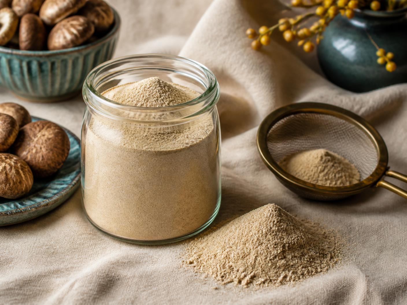 Shiitake powder, milled to spec